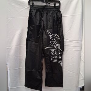 NWT Instant Black Track Pants with White Logo XS
